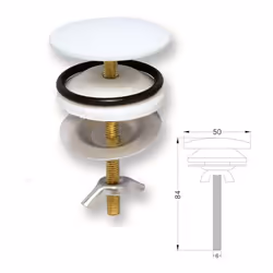 MATERIALI E FINITURA: Ottone verniciato bianco MISURE: Diametro mm.50