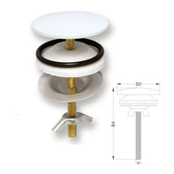 Acquastilla - Tappo copriforo pesante bianco d. 50 mm 412900BN