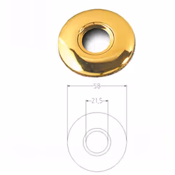 MATERIALI E FINITURA: Ottone ottonato MISURE: 1/2"