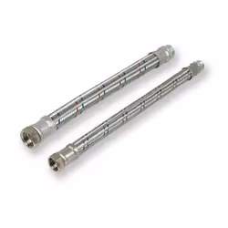 MATERIALI E FINITURA: Treccia in acciaio zincato MISURE: Attacchi MF 3/4" Lunghezza cm.100