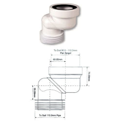 Acquastilla - Scarico wc eccentrico cm.6 234200PB6