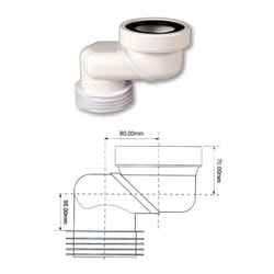 Scarico wc eccentrico cm.8 234200PB8