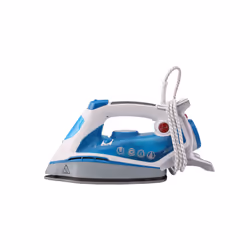 Hoover IRONflow TIF2600/1 011 Ferro da stiro a secco e a vapore Piastra in Ceramica 2600 W Blu, Trasparente