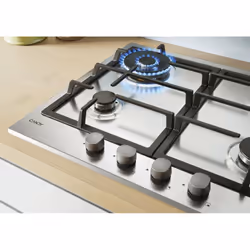 Candy Timeless CHG6BR4WX Acciaio inox Da incasso 60 cm Gas 4 Fornello(i) - Vista aggiuntiva 5
