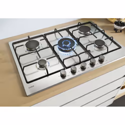 Candy Timeless CEL7P4WX Acciaio inox Da incasso 74.5 cm Gas 5 Fornello(i) - Vista aggiuntiva 5
