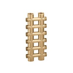 Collettore complanare fuso monoblocco 1" derivazioni 4+4 Caleffi 356604 1” - 4+4