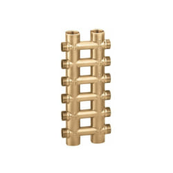 Collettore complanare fuso monoblocco 1' derivazioni 6+6 Caleffi 356606 1" - 6+6