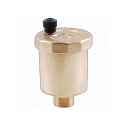 Valvola di sfiato aria automatica 3/8'' giallo nichelato