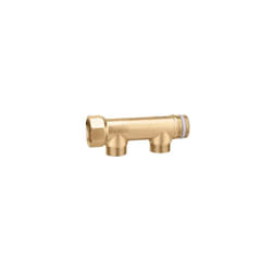 Caleffi - Collettore semplice, componibile. Interasse 50 mm 1'. 2 derivazioni - Misura 1/2' 592625