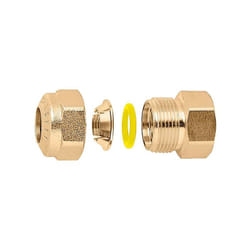 Raccordo femmina. Per tubi in rame ricotto, rame crudo, ottone, acciaio dolce e acciaio inox. Con doppio O-Ring. Attacco g 3/8' (iso 228-1) f
