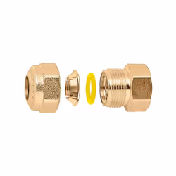 Raccordo femmina. Per tubi in rame ricotto, rame crudo, ottone, acciaio dolce e acciaio inox. Con doppio O-Ring. Conforme all ...