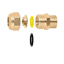 Caleffi - Raccordo maschio. Attacco g 1' a (iso 228-1) m ingresso - ø 22 uscita. Per tubi in rame ricotto, rame crudo, ottone, acciaio dolce e