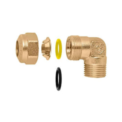 Caleffi - Raccordo curvo maschio. Attacco g 3/4' a (iso 228-1) m ingresso - ø 22 uscita - Per tubi in rame ricotto, rame crudo, ottone, acciaio dolce