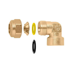 Caleffi - Raccordo curvo femmina. Attacco g 3/4' (iso 228-1) f ingresso - ø 22 uscita - Per tubi in rame ricotto, rame crudo, ottone, acciaio dolce e
