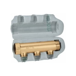 Collettore di distribuzione con coibentazione preformata 11/4' derivazioni 4 Caleffi 650742 1 1/4" - 4