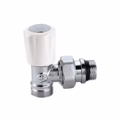 Valvola termostatizzabile 3/8 con attacchi a squadra per tubi in rame Caleffi 338302 Valvola termostatizzabile predisposta pe ...