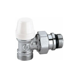 Valvola detentore cromata con attacchi a squadra Caleffi 342 3/8"M