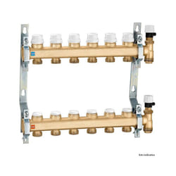 Gruppo collettori attacco g 1' (iso 228-1) f - g 3/4' a (iso 228-1) m 6 derivazioni 6626F5