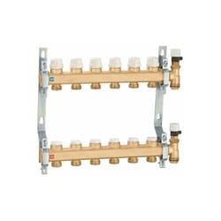 662 Gruppo Collettore Con Valvola Di Intercettazione Diam.1'F 8 Derivazioni Diam.3/4'M - 6626H5 - Caleffi
