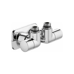 Caleffi - Coppia di valvole a doppia squadra per termoarredi versione destra high-style 400310 1/2"