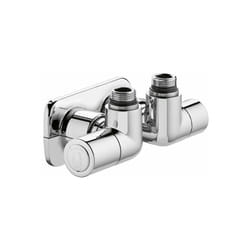Caleffi - Coppia di valvole a doppia squadra per termoarredi versione sinistra high-style 400410 1/2"