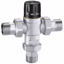 Miscelatore termostatico Caleffi da 1 Pollice, regolabile con manopola serie 5220 Il miscelatore termostatico viene utilizzat ...