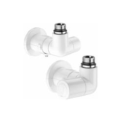 Caleffi - Coppia di Valvole per termoarredi high style 4003-4004 Destra - Bianco