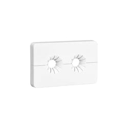 Piastrina doppia coprimuro interasse 40 mm Caleffi 449902 Bianco