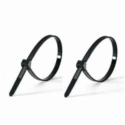 FASCETTE CABLAGGIO mm. 250x4,8 NERE Fascette nere da 250x4,8 mm, resistenti per un fissaggio sicuro nelle costruzioni e nelle ...
