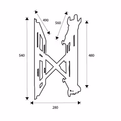 DSS OM04510 Supporto per display espositivi 152,4 cm (60") Nero - Vista aggiuntiva 4