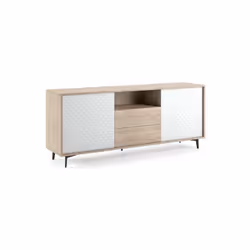 Elegante e versatile, questo mobile living presenta linee deliziosamente basic. I cinque piedini in metallo garantiscono un'o ...