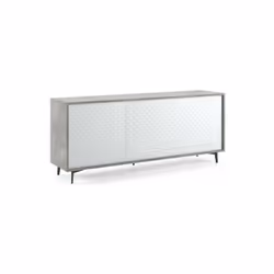 Scopri la madia elegante in cemento con ante bianche Dama, perfetta per il tuo living. Design contemporaneo, apertura push e ...