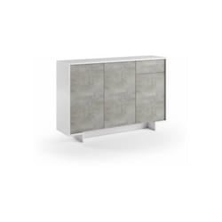 Terraneo - Madia Slim Elegante Bianco Cemento - 134x35x87 cm