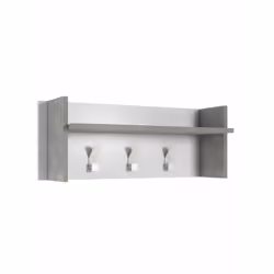 Scopri il pannello appendiabiti bianco e cemento, ideale per ingresso e corridoio. Con 3 ganci e ampio ripiano, organizza gia ...