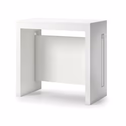 Tavolo Consolle Trasformabile Tavolo consolle trasformabile bianco. Si trasforma velocemente da piccolo tavolo d'ingresso a s ...