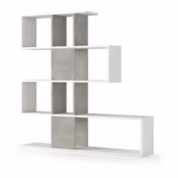 Libreria moderna bianco cemento con 5 ripiani, ideale per organizzare spazi in casa o ufficio. Design minimale, perfetta come ...