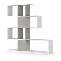 Libreria 5 ripiani Bianco cemento 145x29x145 cm - Terraneo