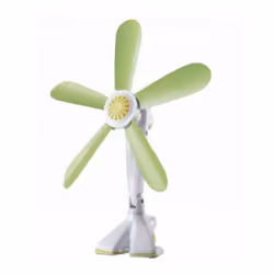 Ventilatore senza griglia esterna. Le pale hanno una rotazione indipendente dal motore e possono bloccarsi senza danneggiamen ...
