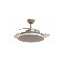 CFG - Ventilatore Soffitto Motore Dc, Invisible, Pale Scomparsa, Luce Led 3000 Lumen, 50W, Lampada Led, 5 Velocità, Diametro 105 Cm EV086
