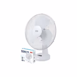 Il ventilatore da tavolo CFG Bianco di 40 cm è un dispositivo elettrico che utilizza pale o eliche per creare un flusso d'ari ...