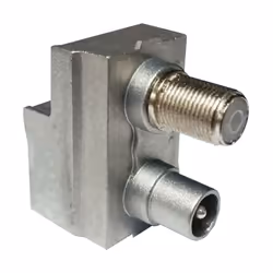 Presa TV e SAT, universale DEMIX PDM00 Fracarro. Con connettore IEC maschio per la banda TV (47-862MHz) e connettore F femmin ...