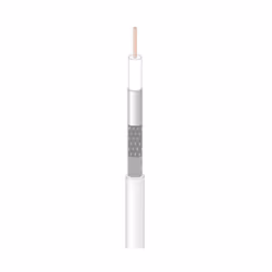 Cavo da interno da 5 mm con conduttore interno in acciaio ramato (Ccs); guaina esterna in PVC bianco e classe CPR Eca. Cavo d ...