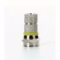 Connettori F maschio ad avvitare in ottone placcati nickel, dotati di anello colorato per una più facile determinazione dei d ...