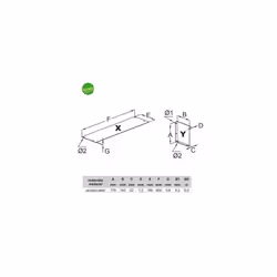 Ripiano Infinity prodotto dal brand Bolis Italia. Ripiano color argentodi 60 cm