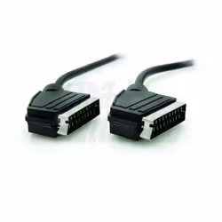 Cavo video Connettore A: Spina Scart Connettore B: Spina Scart Contatti in ottone nichelato 21 Poli collegati con unica scher ...