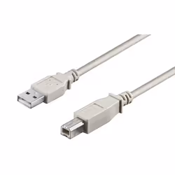 Alpha Elettronica 95-602WB, 1,8 m, USB A, USB B, USB 2.0, Avorio