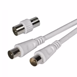 Alpha Elettronica 87-012W/02B, 2 m, Ø9.5mm, Ø9.5mm, Bianco