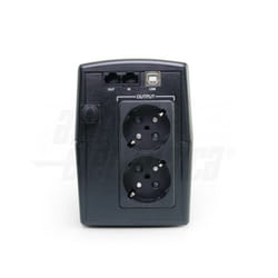 Alpha Elettronica - Ups compatto 600va con batteria integrata e 2 prese schuko - kups0600