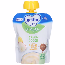 Mellin Pouch Drink di Cocco è utile per i bambini dai 6 mesi in su e contribuisce alla loro crescita.
