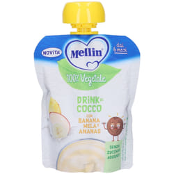 Mellin Pouch Drink di Cocco Mela Banana Ananas per Bambini 90g